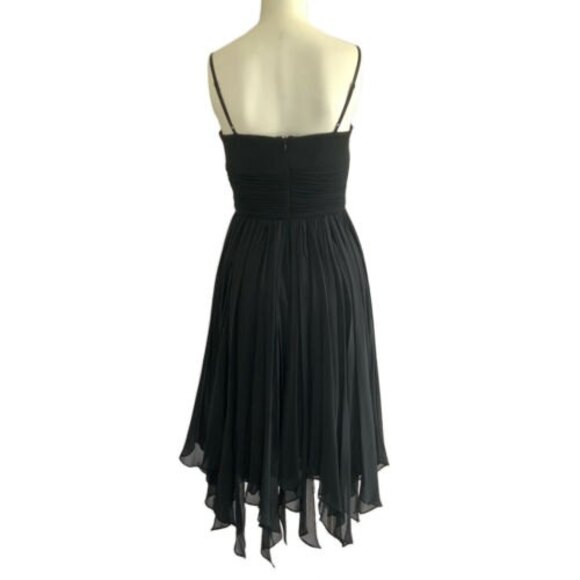 Decode 1.8 Prom Dress Black Silk Sleeveless V-neck Built In Bra 2 - Picture 2 of 12